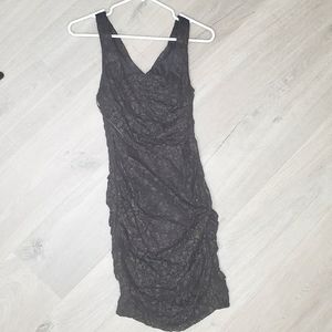 Black gold lace Express dress